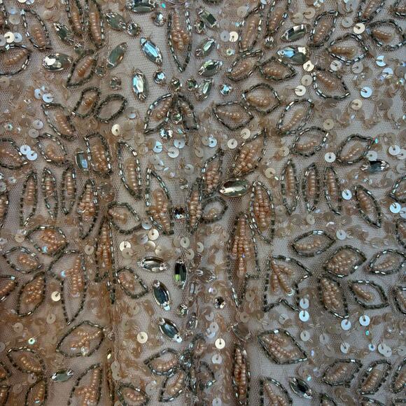 Adrianna Papell  Beaded Sequined Gown Size 16 Wedding Romantic Special Occasions - Picture 10 of 16